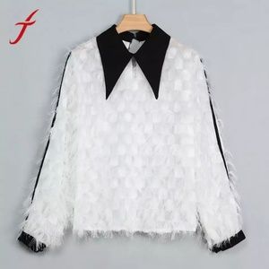 Tassrl white shirt top